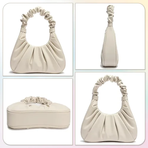 Vista 5 de Keyli Mini monederos con diseño de nube, lindo bolso de hombro para mujer, bolso de mano con cierre magnético