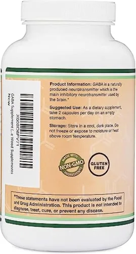 Vista 6 de Suplemento GABA (300 cápsulas, 1,000 mg por porción) promueve la calma, la relajación y apoya el sueño (vegano seguro, sin gluten, sin OMG