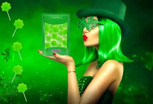 Vista 5 de Día de San Patricio 25 paletas de trébol verde, chupones de dulces de trébol, recuerdo de fiesta, envueltas individualmente (paquete de 25) sabor