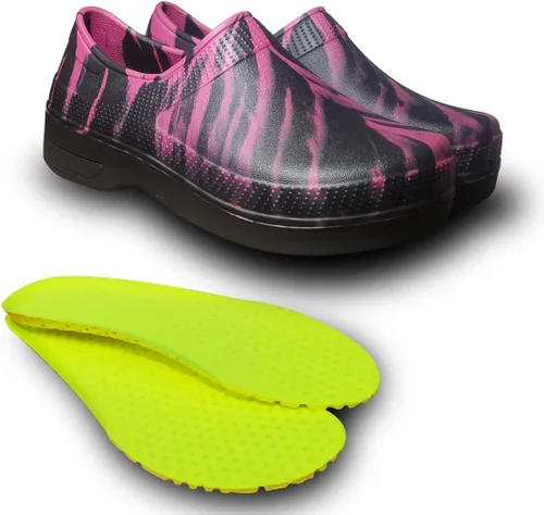 Vista 4 de Zapatos de chef para hombres y mujeres, zuecos de cocina para hombre, zapatos de cocina para hombre, zapatos de trabajo de enfermera, zapatos