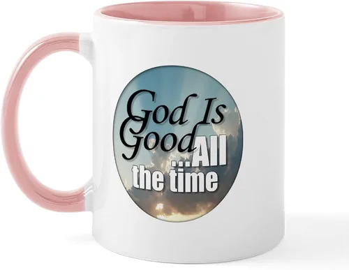 Vista 7 de CafePress Taza de café de cerámica de 11 oz (11.0 fl oz) con texto en inglés "God Is Good