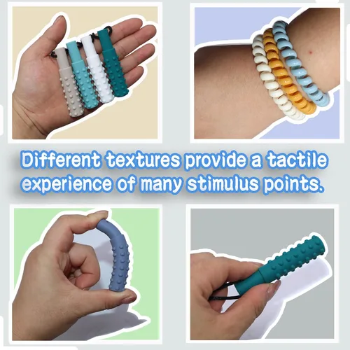 Vista 6 de Paquete de 16 pulseras elásticas y 18 collares masticables