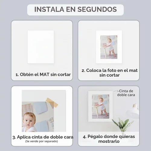 Vista 7 de Paquete de 10 tableros de respaldo solamente – Tablas de base blancas sin cortar de 11 x 14 pulgadas, sin ácidos y con núcleo blanco, ideal