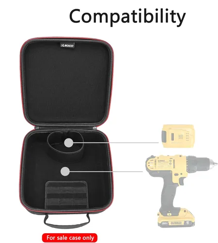 Vista 3 de RLSOCO Funda de transporte compatible con DEWALT DCK240C2/DCD771C2/DCF787D1/DCD800D2/DCF787C2/DCF885C1 20V Max kit de taladro/destornillador
