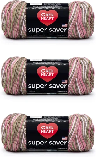 Vista 158 de Red Heart Hilo Super Saver, paquete de 3, estampado artístico, 3 unidades Estampado De Artista