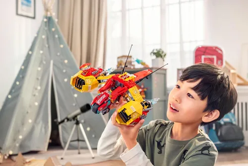 Vista 3 de LEGO Monkie Kid: Monkie - Kit de construcción de juguete de avión Cloud Jet 80008 para niños, niños y niñas a partir de 8 años, exclusivo de Amazon