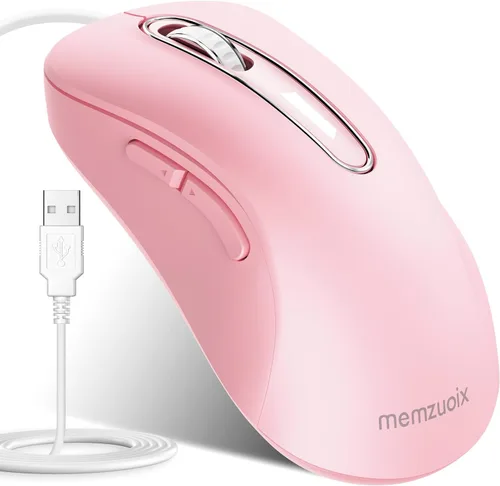 Vista 12 de memzuoix Ratón con Cable, Ratón USB para Computadora 1400 DPI Ratón Óptico Móvil Diseño Ergonómico Ratones para Computadora con Cable de 5 Pies