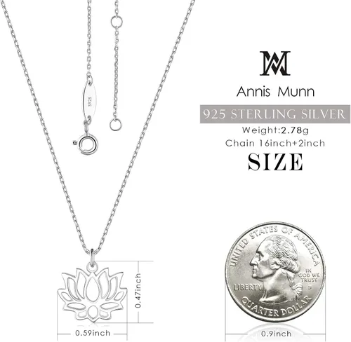 Vista 3 de AM ANNIS MUNN Three Four Five Generations Necklace Grandma Gifts 925 Sterling Silver Necklace Gifts for Grandma Women Necklace Jewelry for Women