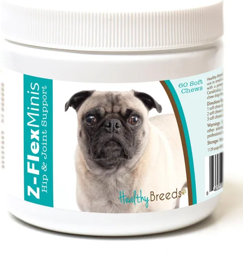 Vista 26 de Healthy Breeds Affenpinscher Z-Flex Minis - Masticables suaves para cadera y articulaciones, 60