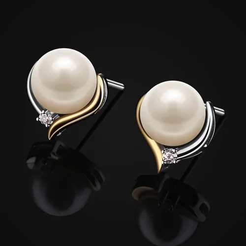 Vista 3 de Aretes de perlas para mujer, joyería de plata de ley 925, regalos para mujeres, esposa, mamá, niñas, ella