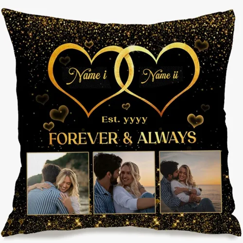 Vista 15 de Six Image Custom Pillow Case with Personalized Words for Mom, Decorative Cushion offering a Warm Gift for Birthdays Anniversaries Christmas or Home