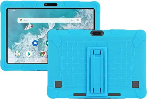 Vista 9 de Funda para tablet ZZB ZB10 / JUNYANG de 10.1 pulgadas, funda protectora de silicona suave, apta para niños, funda de tableta con soporte ajustable