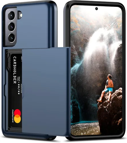 Vista 14 de Nvollnoe Funda para Samsung S20 FE con tarjetero de doble capa de protección resistente para Galaxy S20 FE, ranura para tarjeta oculta Funda delgada