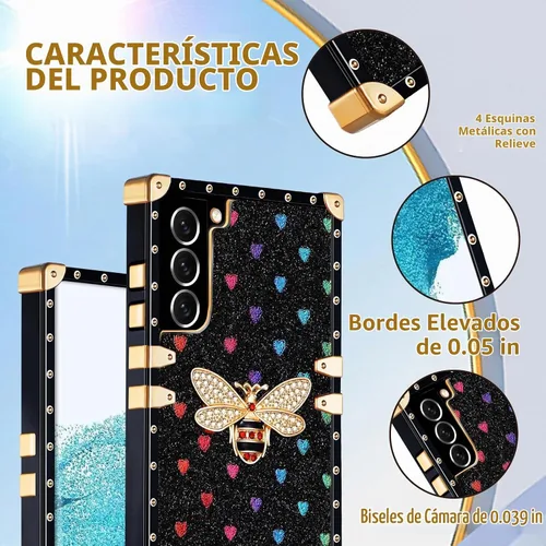 Vista 4 de Loheckle Funda para Samsung Galaxy S21 de 6.2 pulgadas con soporte de anillo y cordón para Samsung Galaxy S21 de 6.2 pulgadas para Galaxy S21