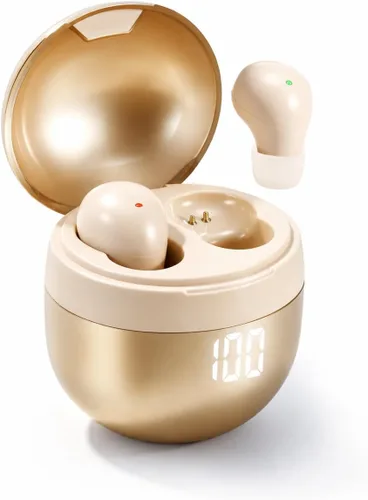 Vista 8 de Mini auriculares para dormir Bluetooth 6.0 invisibles pequeños auriculares Púrpura