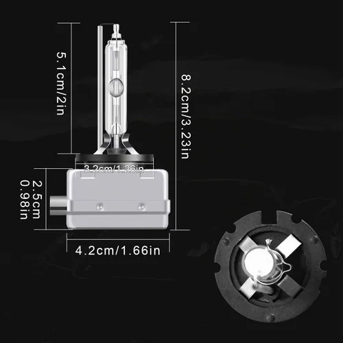Vista 7 de WinPower Bombillas de repuesto para faros delanteros HID Xenón D1S de 35 W, 6000 K, paquete de 2