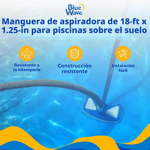 Vista 2 de Haviland NA101 - Manguera de piscina Forger Loop, 18 pies x 1-1/4 pulgadas, azul/blanco