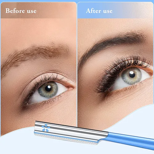 Vista 2 de Maquinilla de afeitar facial para mujer para depilación – Dermaplaning Tool Peach Fuzz Trimmer Womens Fino removedor de pelo cejas afeitadoras