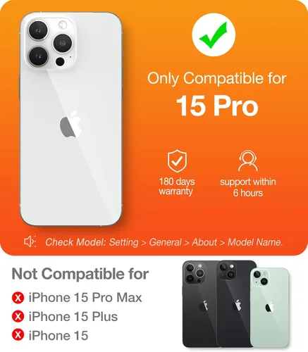 Vista 7 de TORRAS Funda magnética de ajuste delgado para iPhone 15 Pro, compatible con MagSafe, soporte de cámara, funda protectora delgada y antiarañazos mate