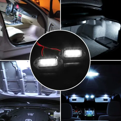 Vista 6 de CZC AUTO Luz LED Exterior de 12V para Placa de Matrícula, Lámpara de Cortesía Interior de Cúpula/Techo, Maletero/Carga, Bajo el Capó, Total 12