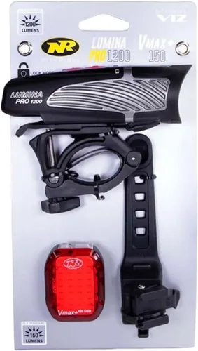 Vista 6 de NiteRider Lumina Pro 1200 + Vmax+ 150 Juego de luces para bicicleta USB-C recargable para bicicleta faros delanteros y traseros LED Combo IP64