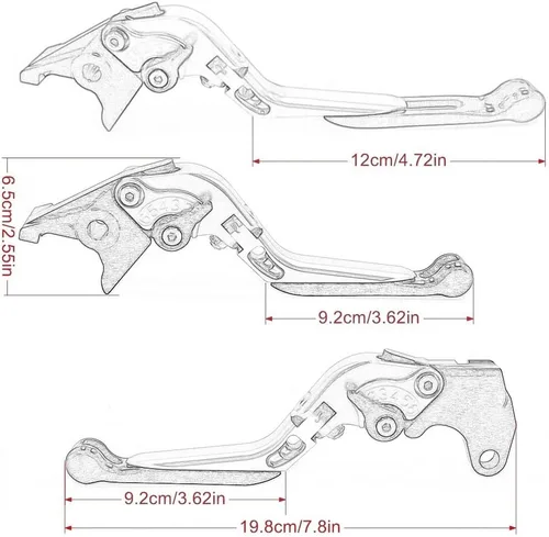 Vista 3 de Handle Clutch Lever for FZ8 FZ 8 2011-2020 Motorcycle Adjustable Folding Extendable Brake Clutch Levers Handle