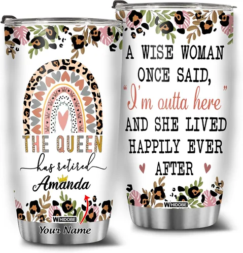 Vista 28 de WHIDOBE Vaso de jubilado personalizado (1 niño) personalizado jubilado bajo nueva administración, mira a los nietos para obtener detalles, vaso