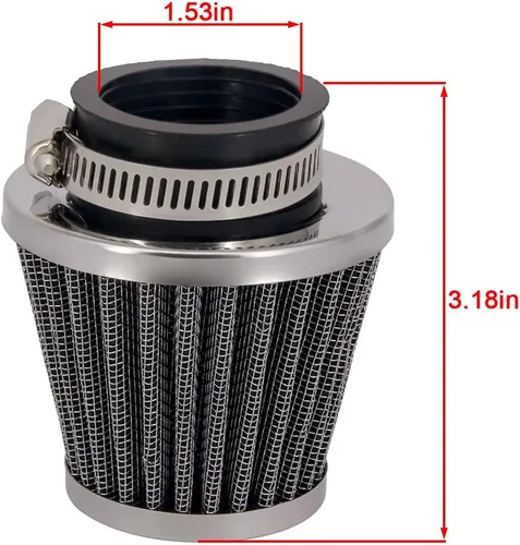 Vista 8 de Carburador 139QMB para GY6 50CC 49CC 4 tiempos Scooter Taotao Motor 0.709 in carb+ filtro de aire colector de admisión - Carburador de 50 cc