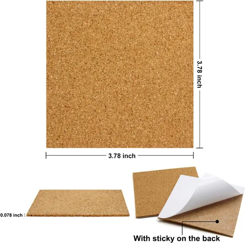 Vista 4 de Colovis Paquete de 12 posavasos de cerámica para manualidades, 4 pulgadas, cuadrados sin esmaltar, costeros de cerámica en blanco con almohadillas