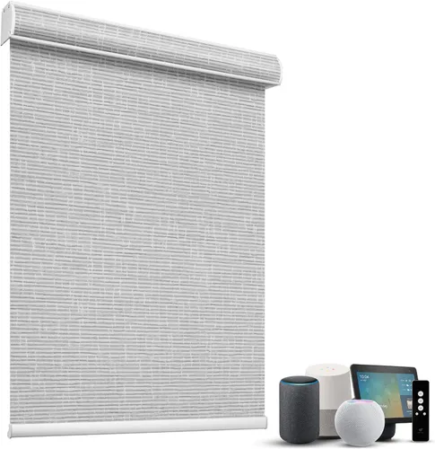 Vista 73 de SmartWings Persianas Motorizadas con Sombras para Ventana Control Remoto Funciona con Thread Apple Homekit Z-Wave Alexa 100% Blackout de Doble Cara