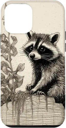Vista 16 de Minimalistic Plant Draw Racoon Case for iPhone 17