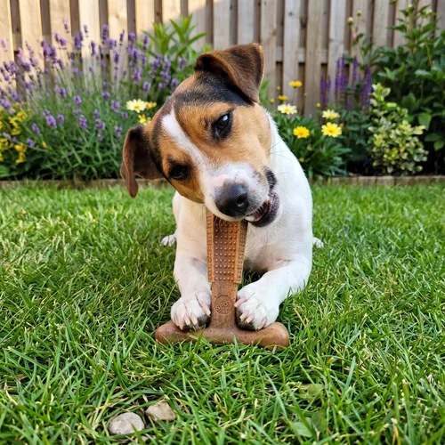 Vista 8 de SPOT Bam-Bones Plus T Bone - Juguete masticable de fibra de bambú y nailon para perros masticadores moderados a agresivos, duradero y sin astillas