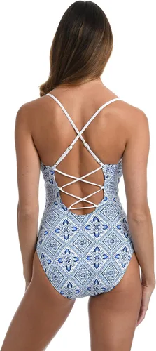 Vista 6 de Strappy Mio Traje de baño de una pieza, Azul