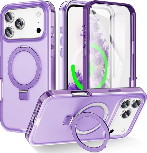 Vista 48 de Funda de cuerpo completo a prueba de golpes para iPhone 13 Pro con soporte magnético invisible [compatible con MagSafe] protector de pantalla