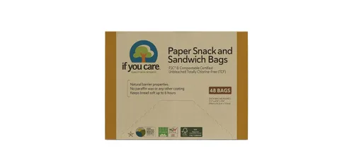Vista 2 de IF YOU CARE Bolsas de papel 100% sin blanquear para sándwich y aperitivos, paquetes de 48 unidades (paquete de 6)