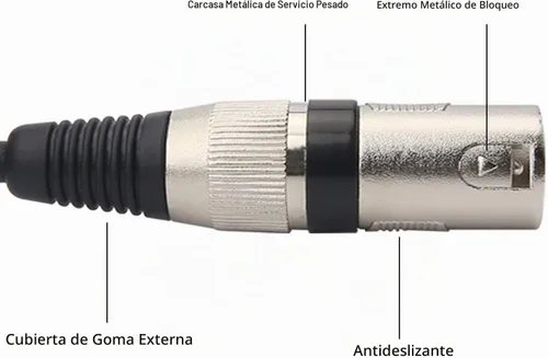 Vista 5 de Cable de 1/4 Pulgada TRS a XLR Macho de Señal Equilibrada - Cable de Conexión de 1/4 Pulgada a XLR - 3.3 Pies