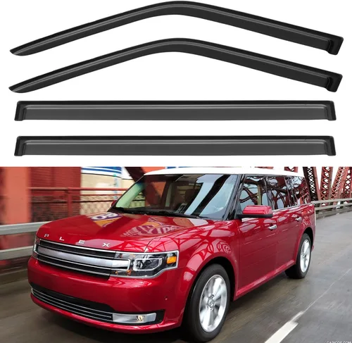 Vista 221 de YQAUTEC - Viseras para ventana, protectores contra la lluvia, compatibles con Subaru WRX 2015-2021, deflectores de viento para ventanas, viseras
