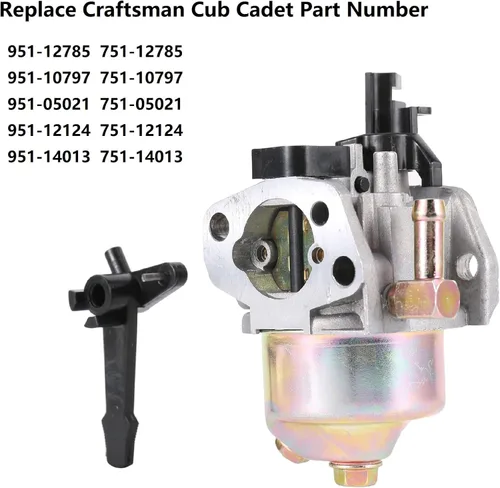 Vista 6 de 951-12785 Carburador para Troy Bilt Tiller Super Bronco Rototiller 208cc Cub Cadet RT65 751-12785 C46540 46515 Generador Troy Bilt OHV 208CC 212CC