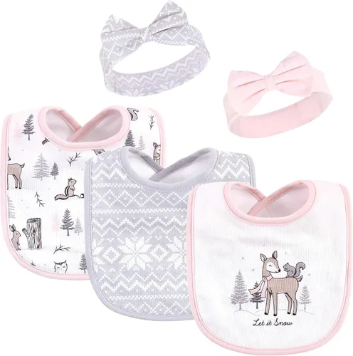 Vista 15 de Hudson Baby Conjunto de babero y diadema de algodón unisex para bebé Leopard Mamas Mini