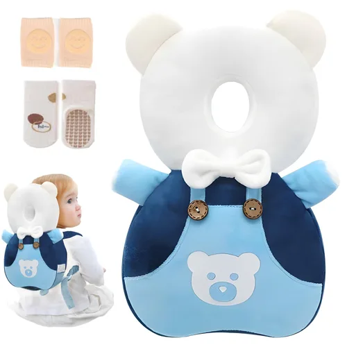 Vista 14 de Mochila con protector de cabeza para bebé caminante, mochila ajustable con protección para la cabeza del bebé para la seguridad del aprendizaje