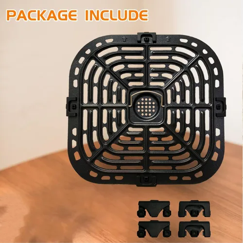 Vista 6 de Zerodis Sartén de repuesto para freidora de aire, placa de parrilla para freidora de aire, bandeja de placa de cocina, accesorios para freidora