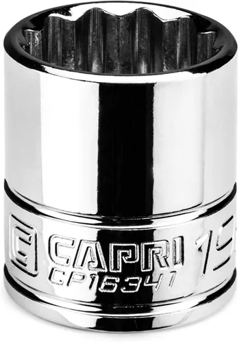 Vista 8 de Capri Tools Zócalo poco profundo de 0.315 in, accionamiento de 3/8 in, 12 puntos, métrico