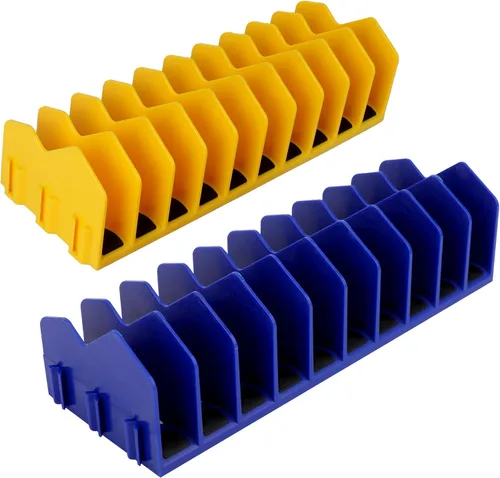 Vista 10 de HURRICANE Alicates organizador con base de goma antideslizante, diseño extensible, azul y verde, paquete de 2