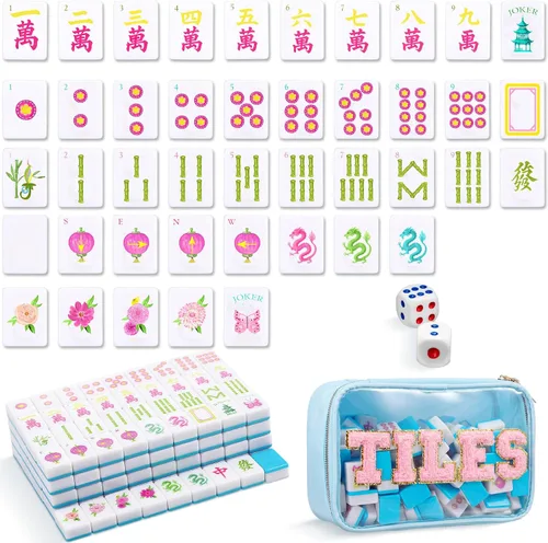 Vista 11 de Soulchen Red Green Plaid American Mahjong Tiles Accessory