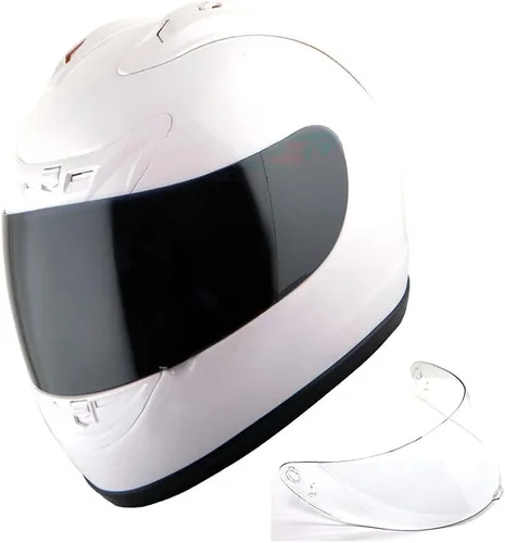 Vista 11 de 1Storm Nuevo Casco de Motocicleta de Cara Completa JH901 Negro Mate + Un Escudo Transparente Adicional: JH901