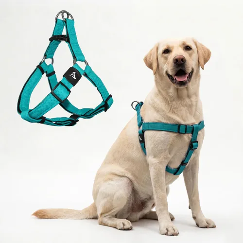 Vista 11 de Kruz - Arnés para perro sin tirones (pecho de 21 a 30 pulgadas, peso de 22 a 53 libras), arnés resistente para razas medianas, ajuste ultra cómodo