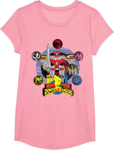 Vista 60 de Power Rangers Camiseta Megazord Asfalto