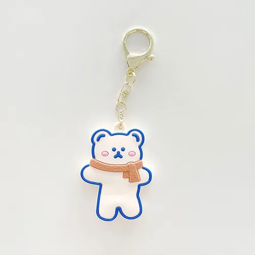 Vista 7 de Funda de silicona de animales lindos compatible con Airtags Finder Location Tracker Llavero para niños y mascotas llaves Paquete de 4