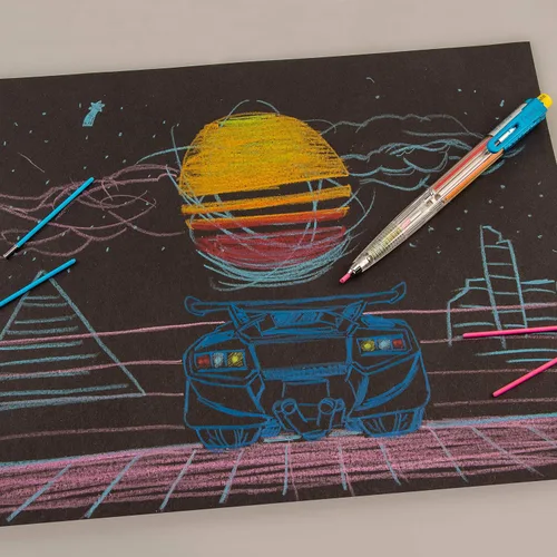 Vista 4 de Pentel Arts - Recambio de plomo para lápices de 8 colores, negro, 24 piezas de plomo (CH2-A)