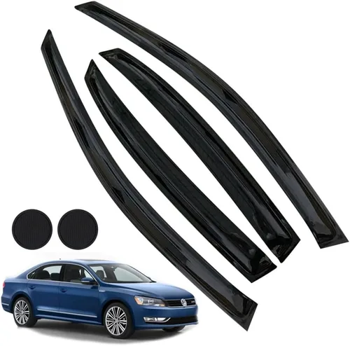 Vista 37 de Protectores de lluvia para Mazda 3 Hatchback 2010-2013, deflectores de ventana lateral con cinta adhesiva para Mazda 3 Hatchback, viseras de ventana